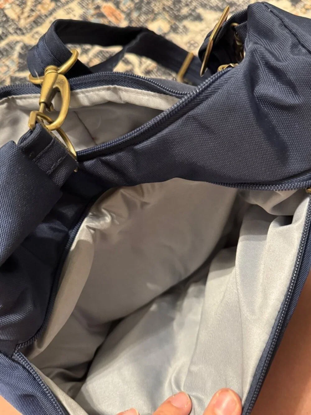 Travelon Navy Blue Anti-Theft Crossbody Bag Shoulder Purse